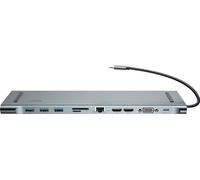 11W1 Baseus Enjoyment Adapter, Usb-C Hub To 2X Hdmi, 3X Usb 3.0, Vga, Rj45, Usb-C Pd, Sd/Microsd, Jack 3.5Mm