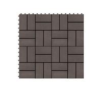 vidaXL Carreau de terrasse 11 pcs WPC 30 x 30 cm 1 m² Marron foncé