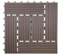 11x carreau WPC Rhone à 30x30cm coffee décalé G