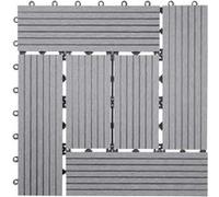 11x carreau WPC Rhone à 30x30cm gris décalé Gris G