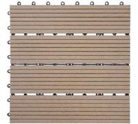 11x carreau WPC Rhone à 30x30cm teck linéaire G