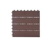 11x carreau WPC Rhone optique bois à 30x30cm premium café linéaire