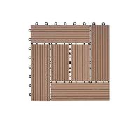11x carreau WPC Rhone optique bois à 30x30cm premium teck décalé