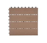 11x carreau WPC Rhone optique bois à 30x30cm premium teck linéaire