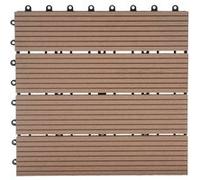 11x carreau WPC Rhone optique bois à 30x30cm premium teck linéaire G