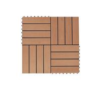 Carreau de terrasse 11 pcs WPC 30 x 30 cm 1 m² Couleur Teck