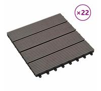 11x Carreaux de Terrasse WPC Teck Dalle de Patio Plancher Jardin Balcon vidaXL