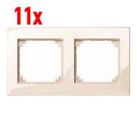 11X Merten M-PLAN Cadre Double 515244 Crème Blanc