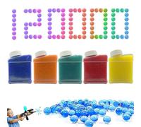 12 0000 Billes de Pistolets à Gel 7-8 mm,5 recharges de balles à Gel Compatible avec la Plupart des modèles électriques