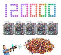 12 0000 Billes de Pistolets à Gel 7-8 mm,5 recharges de balles à Gel Compatible avec la Plupart des modèles électriques