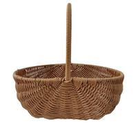 12.01x9.25x4.72 Pouces Grand Panier de Pique-Nique, Panier de Collecte récolte tissé avec poignée pour légumes Fruits lavables