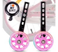 12 14 16 20 pouces Vélo de soutien universel Vélo d'entraînement pour enfants LED Sonnette rose