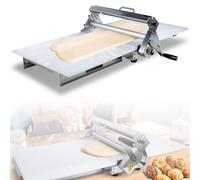 (12"/15.5") Rouleau à pâte en acier inoxydable, machine à pétrir manuelle pliable, machine à pétrir de comptoir, pour la boulangerie, les pizzas et les croissants,Commercial
