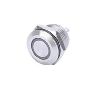 12 16 19 22mm Metal Momentary Reset Short Ultrathin Tact Push Button Switch 12V 24V 110V 220V Light LED DIY NWPNLXEA(12MM,9-30V(12V))