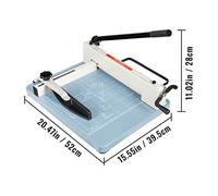 12/17 pouces manuel coupe-papier Guillotine tondeuse robuste 300-500 feuilles déchiqueteuse for les accessoires de bureau d'école d'usine Pour le bricolage(12 Inch 400 Sheets)
