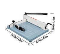 12/17 pouces manuel coupe-papier Guillotine tondeuse robuste 300-500 feuilles déchiqueteuse for les accessoires de bureau d'école d'usine(17 Inch 500 Sheets)