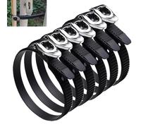 12/20 Inch Heavy-Duty Stainless Steel Grip Lock Straps - Reusable Ratchet Zip Ties for Outdoor Fencing, Poles, Gates, Pipes, and Heavy-Duty Securing Tasks(6pcs,12IN)