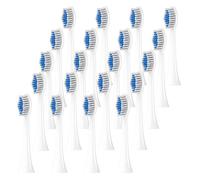 12/20 têtes de brosse souples compatibles avec les brosses à dents, recharges, modèles 1100 et 2100(White-20 Pcs)