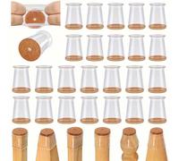 12/24/32 pièces Protecteurs de sol pour pieds de chaise, tampons de meuble pour sols en bois dur, patins de meuble pour pieds de chaise, protecteurs de sol rectangulaires pour chaises, capuchons de pi