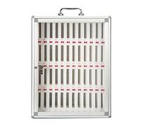 12/24/36/48/60 Fentes en Alliage D'aluminium Téléphones Portables Armoire De Rangement Mural Casier pour L'école Et Le Bureau Idéal pour Les Dîners Au Coucher (Color : Silver, S : 48)