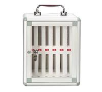 12/24/36/48/60 Fentes en Alliage D'aluminium Téléphones Portables Armoire De Rangement Mural Casier pour L'école Et Le Bureau Idéal pour Les Dîners Au Coucher (Color : Silver, S : 12)