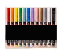 12 / 24 / 36 / 48 couleurs marqueur acrylique liquide pointe de pinceau stylo de peinture pour dessiner sur papier pierre roche toile bois verre stylos de peinture pour peinture sur toile de roche