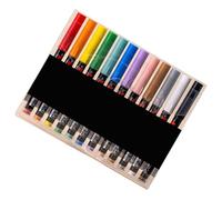 12/24/36/48 marqueurs acryliques liquides à pointe pinceau pour dessin sur papier, pierre, pierre, toile, bois, verre