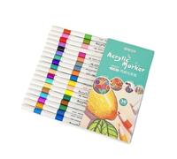 12/24/36 marqueurs acryliques de couleur avec pointe en fibre pour la fabrication de cartes, art, peinture, école, projet artistique, stylo de marquage sur bois