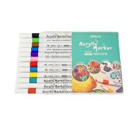 12/24/36 marqueurs acryliques de couleur avec pointe en fibre pour la fabrication de cartes, art, peinture, école, projet artistique, stylo de marquage sur bois