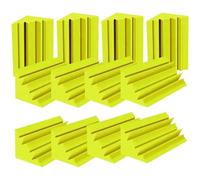 12/24 panneaux acoustiques en mousse for pièges à basses fréquences, for l'absorption du son dans les coins des murs(Yellow,24Pcs)