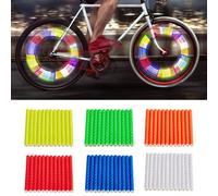 12/24PCS Bandes réfléchissantes colorées pour roues de vélo, bandes réfléchissantes d'avertissement pour roues, bandes réfléchissantes pour rayons de roue de feu pour la conduite de nuit, équipement d