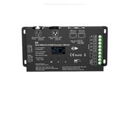 12-24V DMX512 CV OLED D5 équipé de XLR3 RJ45 8/16Bit 5CH PWM 0-100% contrôleur principal de décodeur de gradation adapté aux bandes LED RGB + CCT