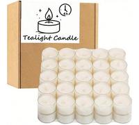 12/27 pièces/108 pièces Bougies chauffe-plat blanches avec un temps de combustion de 4 heures, cire de soja, pré-cirées et sans fumée - parfaites pour Noël, Halloween, anniversaires, Saint-Valentin, F