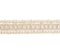 12.3 Meter Value Pack of 13mm Basic Trim Decorative Cream Color Gimp Braid, Style# 0050SG Color: OFF WHITE - A3, (41 Ft / 13.5 Yards)