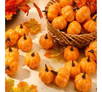 12/5/1 pièce Mini citrouille artificielle orange, citrouille miniature réaliste en mousse, remplissage de bol pour la récolte d'automne, Thanksgiving, Halloween, décoration de table DIY pour plateau à