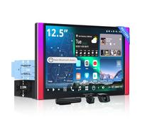[12.5" QLED] AI Autoradio Android avec GPS intégré Tableau de Bord, 1DIN & 2 DIN, 8G+128G, Écran Flexview, 7.1.2 CH Audio, 4G LTE, CarPlay & Android Auto sans Fil, 2 Caméras de Dashcam,X10G125E-R3