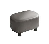 12,5 "Rectangle Petit Tabouret, avec Repose-Pied De Siège Rembourré À Éponge, Chaise De Maquillage À Dos De Semelle De Repasse Moderne du Milieu du Siècle pour Canap Gray