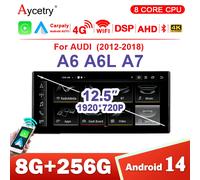 12.5 ''sans fil Carplay Android 14 écran stéréo automatique pour Audi A6 C7 A7 2012-2018 autoradio lecteur multimédia GPS google 4G LTE HPL-HN-R-4G64-B