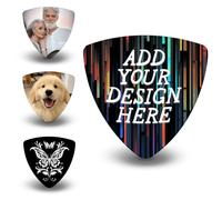 12-500PCS Uniqora Custom Guitar Pick : Pics personnalisés, Créez votre propre texte/photo, Résistant à l'abrasion, Impression HD Accessoires de guitare & Cadeaux pour Papa, Petits amis (Style 2)