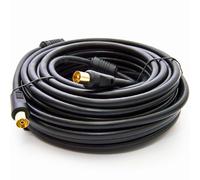12,5m PremiumX Câble d'antenne TV BASIC-LINE SAT Câble de connexion F Câble coaxial avec filtre de courant gainé HDTV 4K - noir