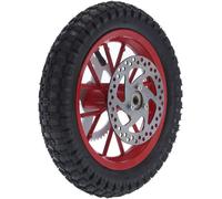 12,5x2,75in mini vélo vélo roue arrière anti-dérapant -caoutchouc -alliage d'acier pour 47cc 49cc 2 lignes Dirtrad (rouge)