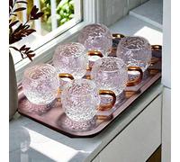 12/6/4/2/1 pièce Tasses en verre clair de 120 ml, tasse en verre avec anse, convient pour Halloween, Noël, fête de famille, club, café, thé, eau 2 pièces,1 pièces,4 pièces,6 pièces,12 piècesBlocs de c