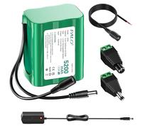 12,6V DC 5200mAh Batterie Lithium Rechargeable pour appareils 12V, Batterie pour Bandes Lumineuses LED, lecteurs MP3, routeurs, DVD Portables, Drones, phares de pêche, caméscopes