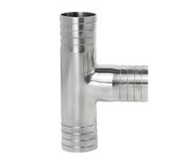 12.7 16 19 25 32 38 45 51mm Hose Tail 304 Stainless Steel Pipe Fitting Tee 3 Ways Connector Splitter (32mm) Plumbing Fittings