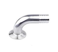 12,7/25/32/38/51/63/76/108 mm OD SS304 Hose Barb Pipe Fitting 1,5/2/3/4" Tri Clamp 50,5-119 mm Ferrule 90 Degree Elbow (89 mm x ferrule 106)