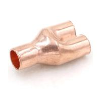 12.7mm 1/2" Inner Diameter Copper End Feed Equal Y-type 3 Way Pipe Fitting Plumbing YZWRWRMKTB