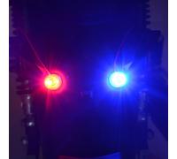 12-85v Led Running Lights Motorcycle Electric Car Flashing Dual Color Brake Rear Light Constant Red and Blue+Flashing