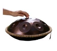 12/9/10 Tons Handpan 22 Pouces en Acier 432Hz/440Hz Instrument D Mineur, Tambour à Main avec Sac Doux et Stand pour le Yoga et la Méditation(Purplish-red,432Hz/12Note)