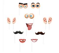12 ACCESSOIRES GÉANTS PHOTOBOOTH DÉLIRE Multicolore