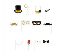 12 ACCESSOIRES PHOTOBOOTH SOIRÉE CHIC Multicolore